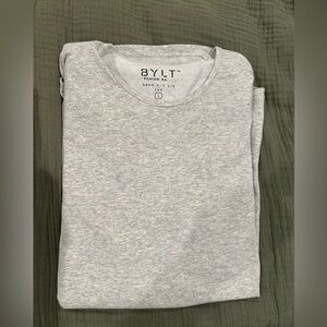 BYLT Drop Cut Lux Heather Grey Shirt Large